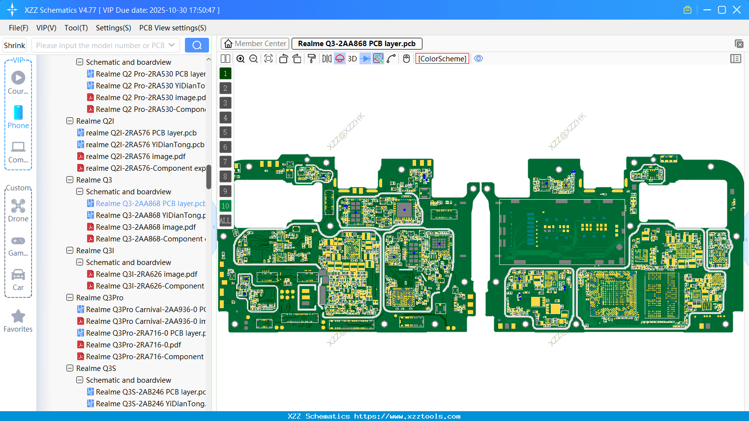 Realme Q3-2AA868 PCB Layer